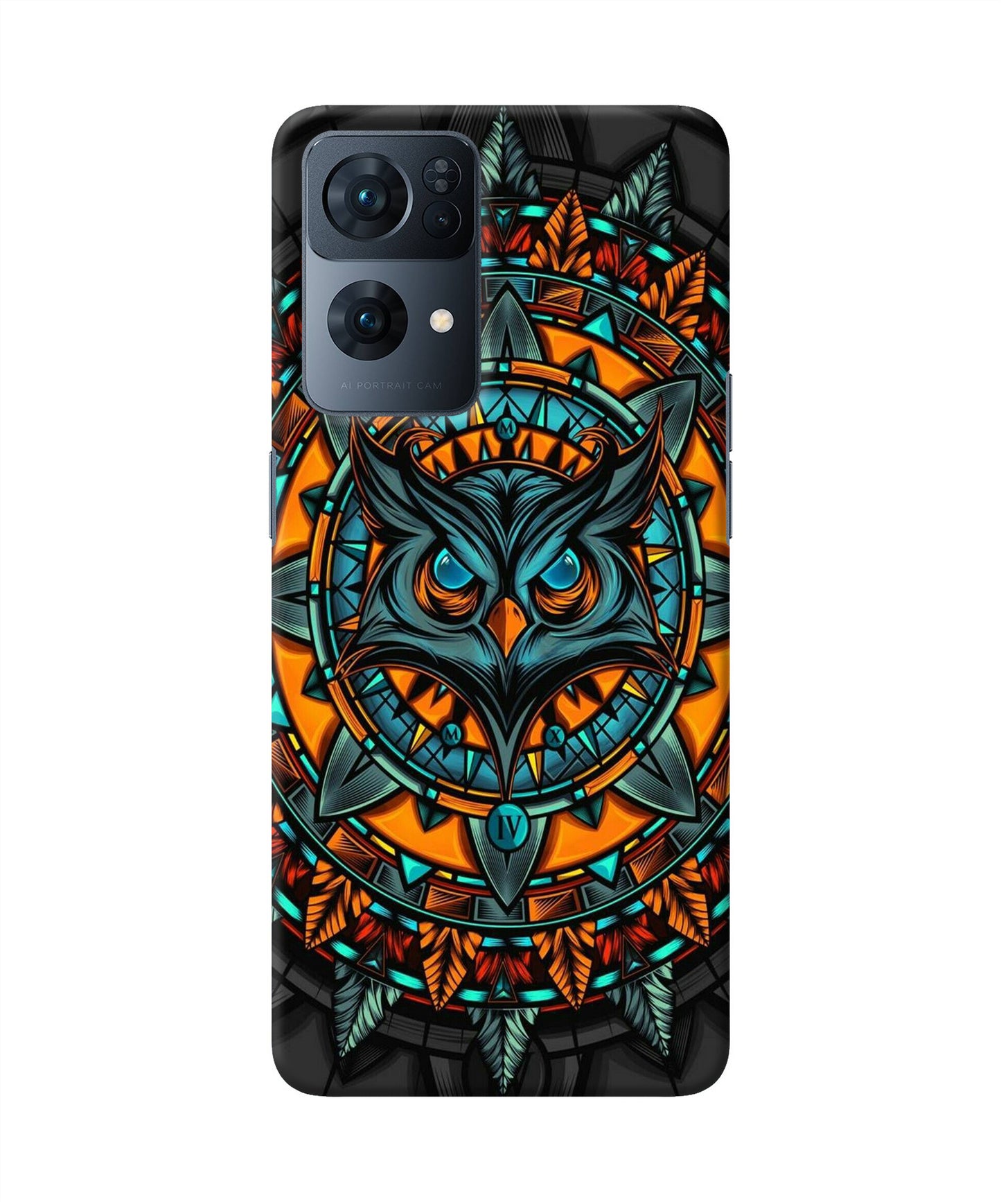 Angry Owl Art Oppo Reno7 Pro 5G Back Cover