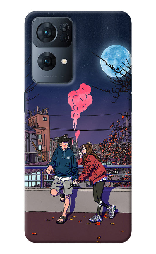 Chilling Couple Oppo Reno7 Pro 5G Back Cover