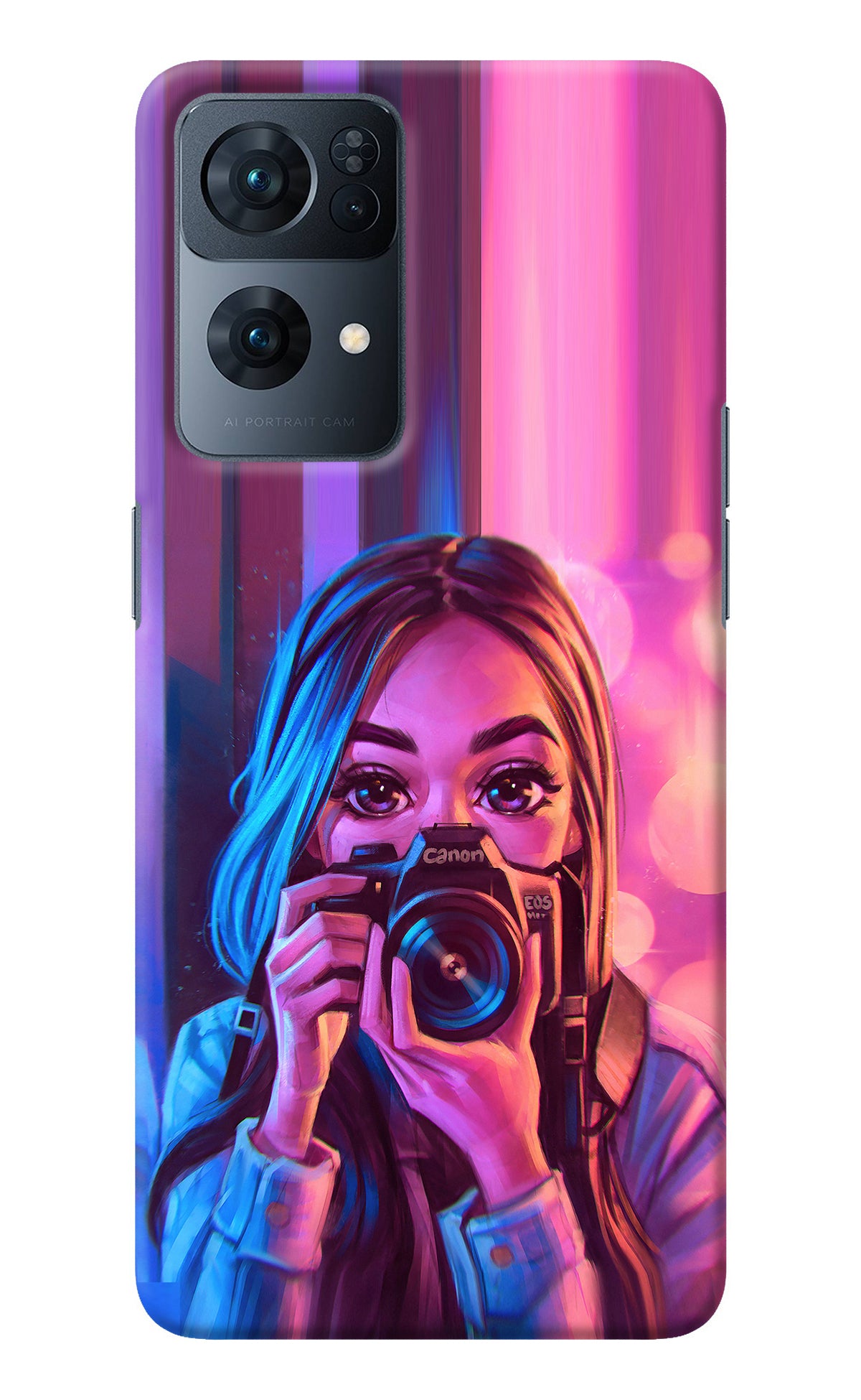 Girl Photographer Oppo Reno7 Pro 5G Back Cover