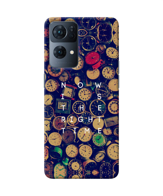 Now is the Right Time Quote Oppo Reno7 Pro 5G Back Cover