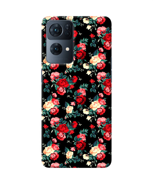 Rose Pattern Oppo Reno7 Pro 5G Back Cover