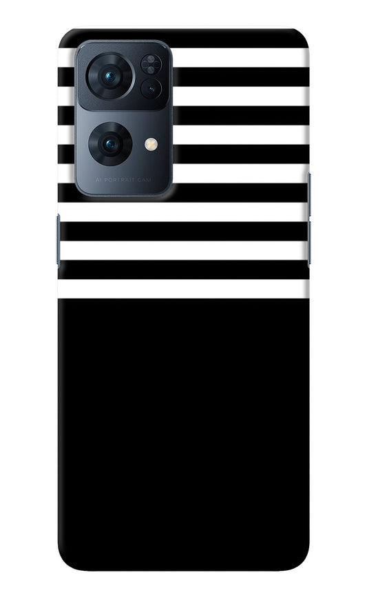 Black and White Print Oppo Reno7 Pro 5G Back Cover
