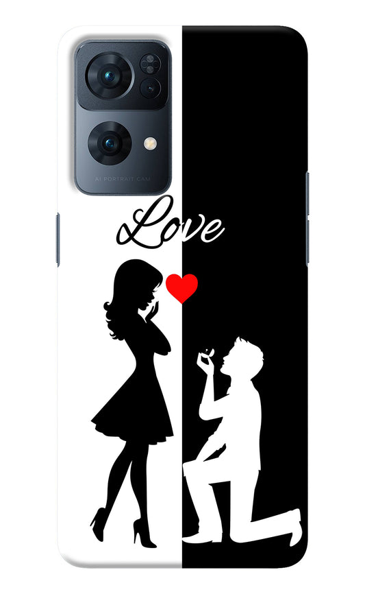 Love Propose Black And White Oppo Reno7 Pro 5G Back Cover