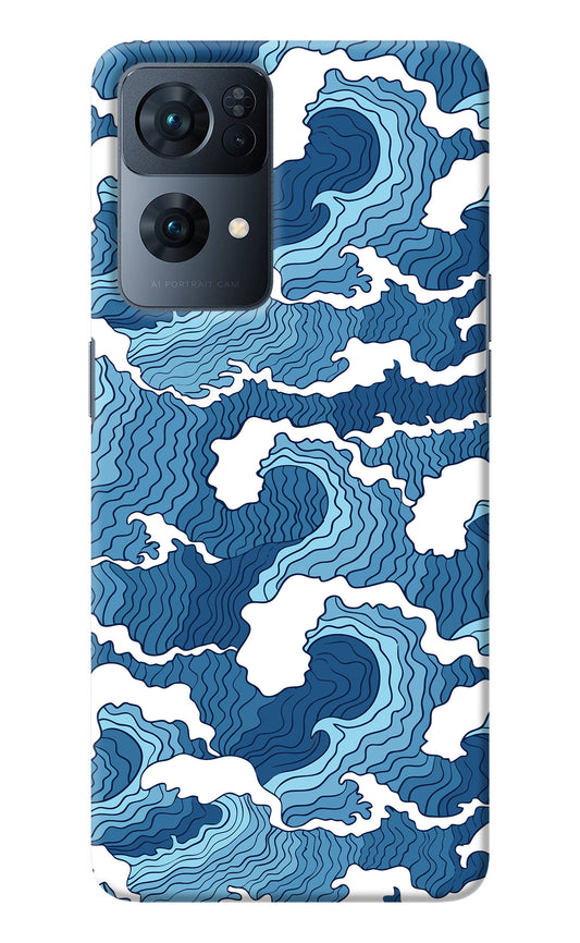 Blue Waves Oppo Reno7 Pro 5G Back Cover