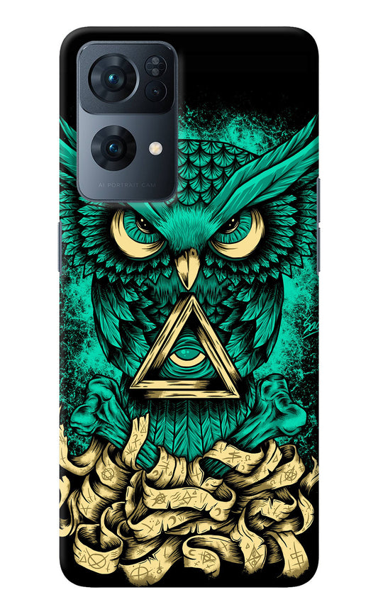 Green Owl Oppo Reno7 Pro 5G Back Cover