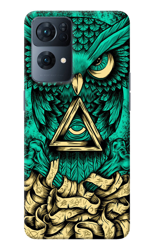 Green Owl Oppo Reno7 Pro 5G Back Cover
