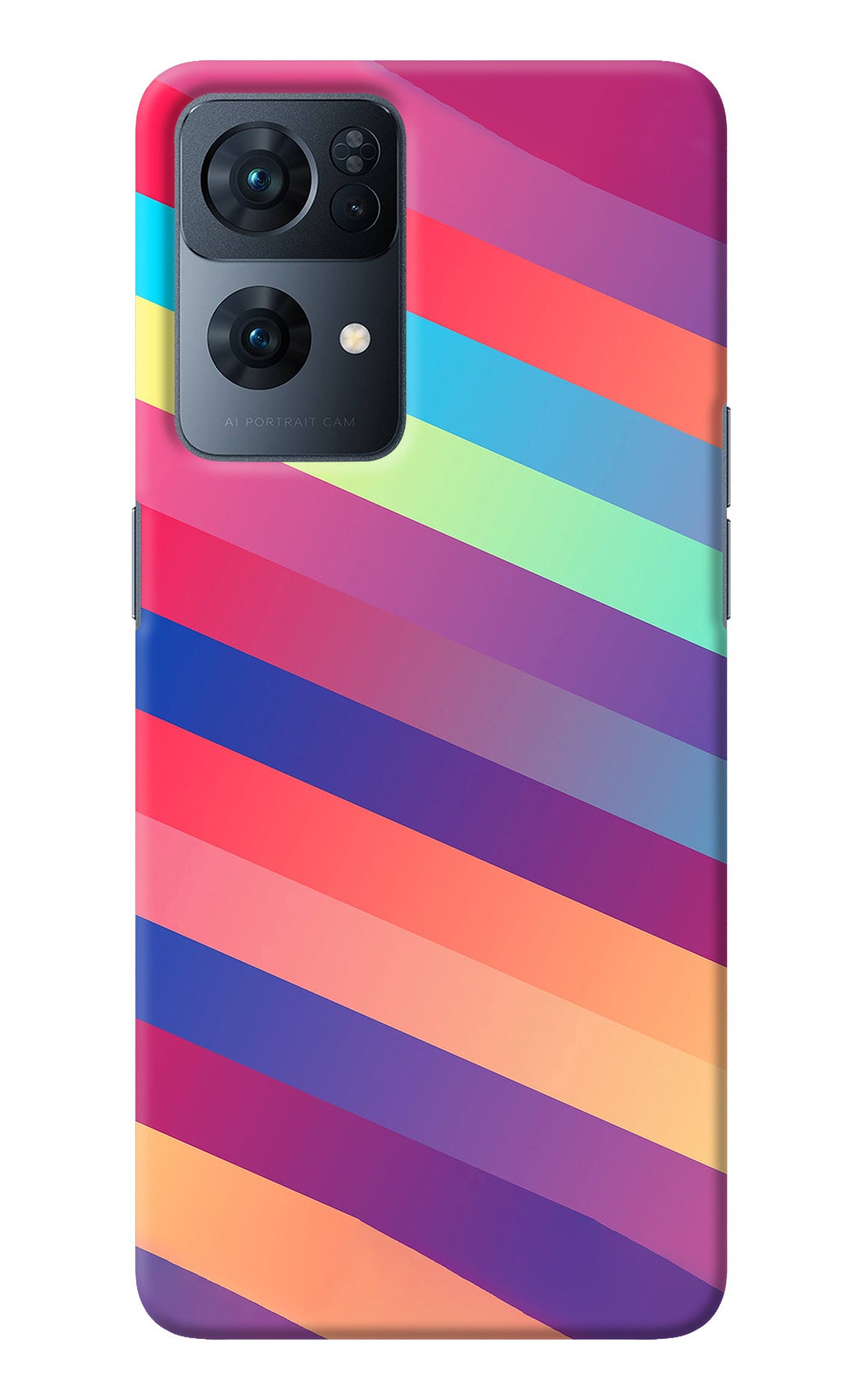 Stripes color Oppo Reno7 Pro 5G Back Cover