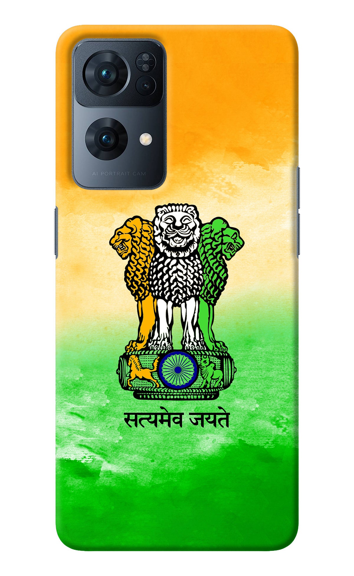 Satyamev Jayate Flag Oppo Reno7 Pro 5G Back Cover