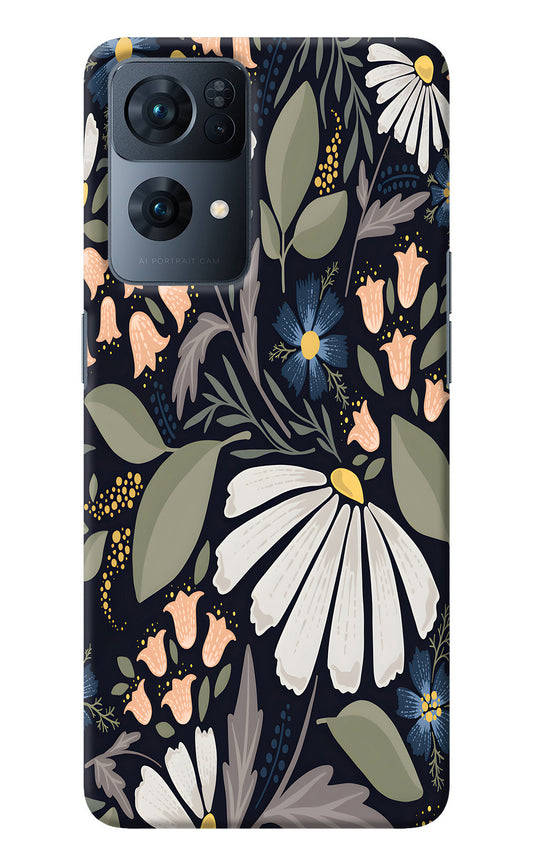 Flowers Art Oppo Reno7 Pro 5G Back Cover