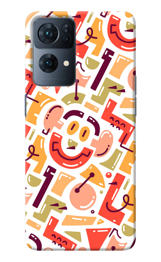 Doodle Pattern Oppo Reno7 Pro 5G Back Cover