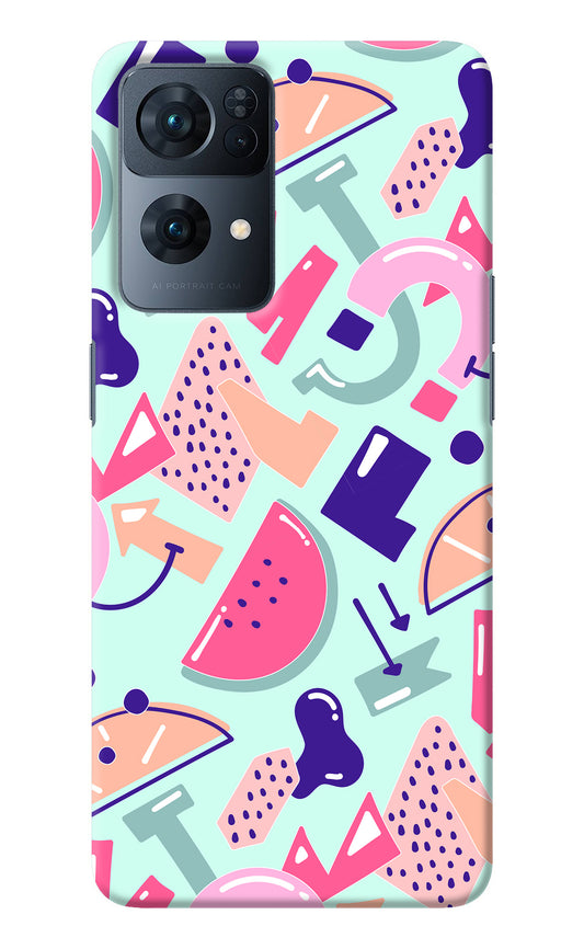 Doodle Pattern Oppo Reno7 Pro 5G Back Cover