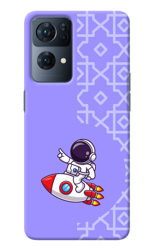 Cute Astronaut Oppo Reno7 Pro 5G Back Cover