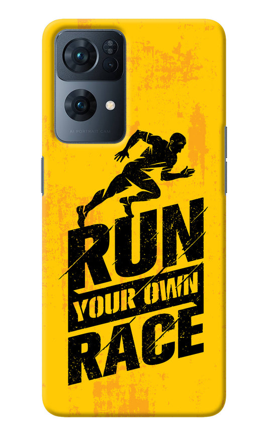 Run Your Own Race Oppo Reno7 Pro 5G Back Cover
