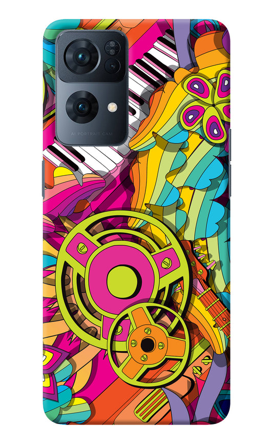 Music Doodle Oppo Reno7 Pro 5G Back Cover