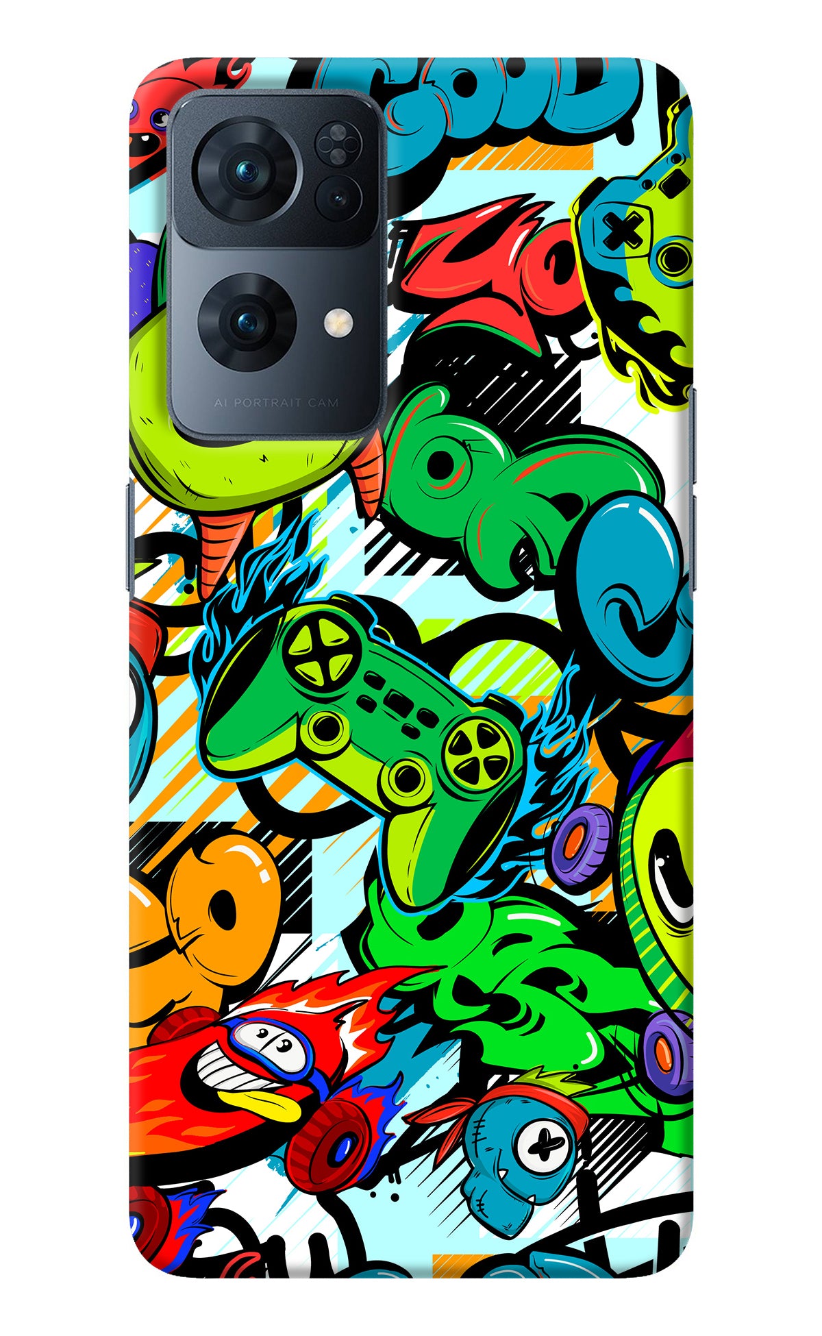 Game Doodle Oppo Reno7 Pro 5G Back Cover