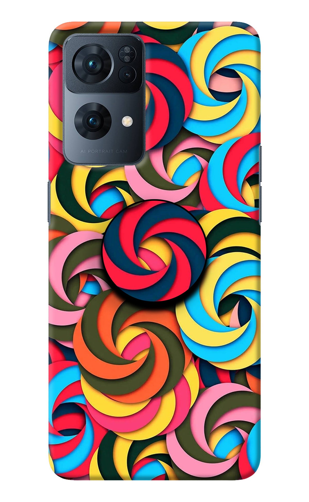 Spiral Pattern Oppo Reno7 Pro 5G Pop Case