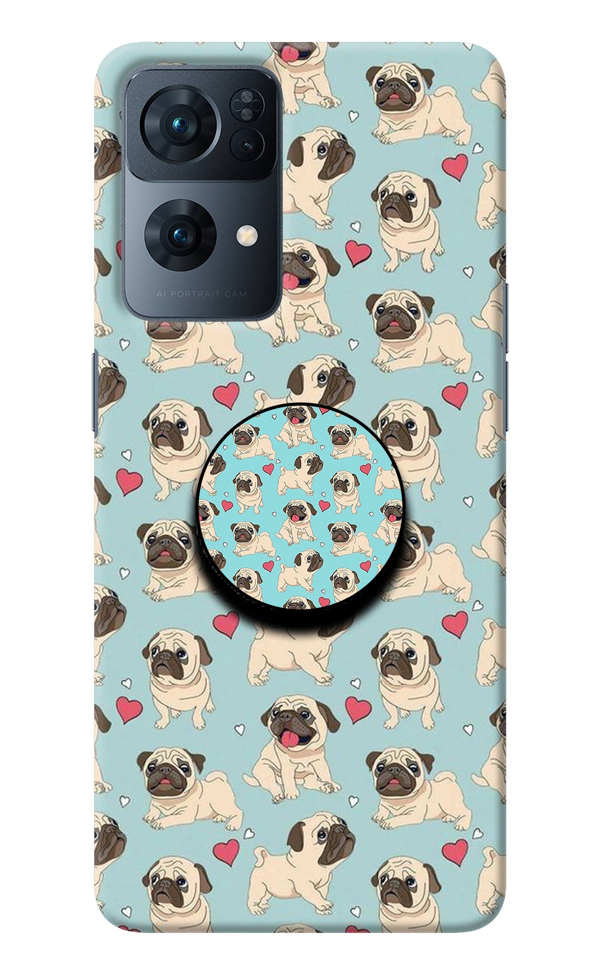 Pug Dog Oppo Reno7 Pro 5G Pop Case