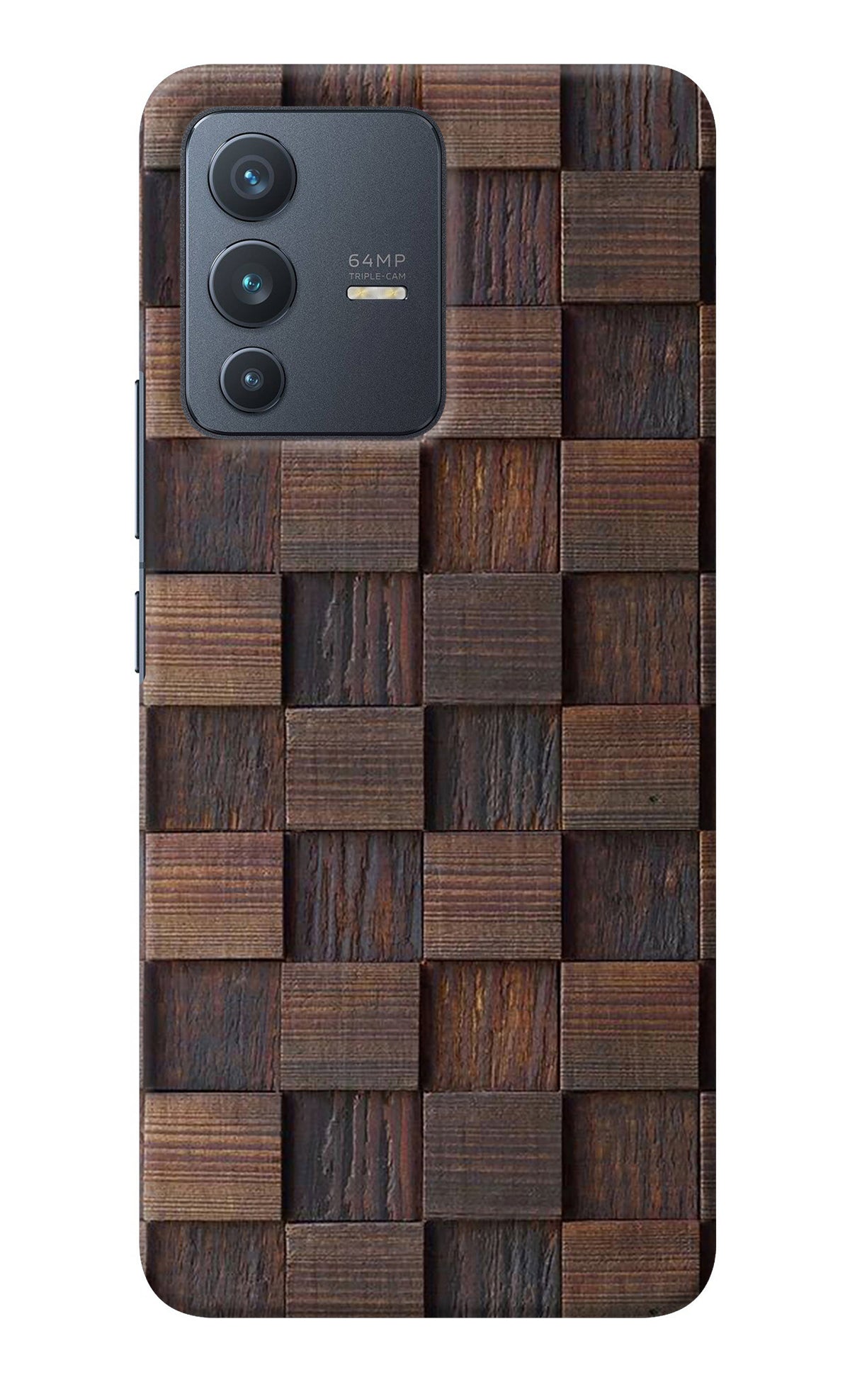 Wooden Cube Design Vivo V23 5G Back Cover