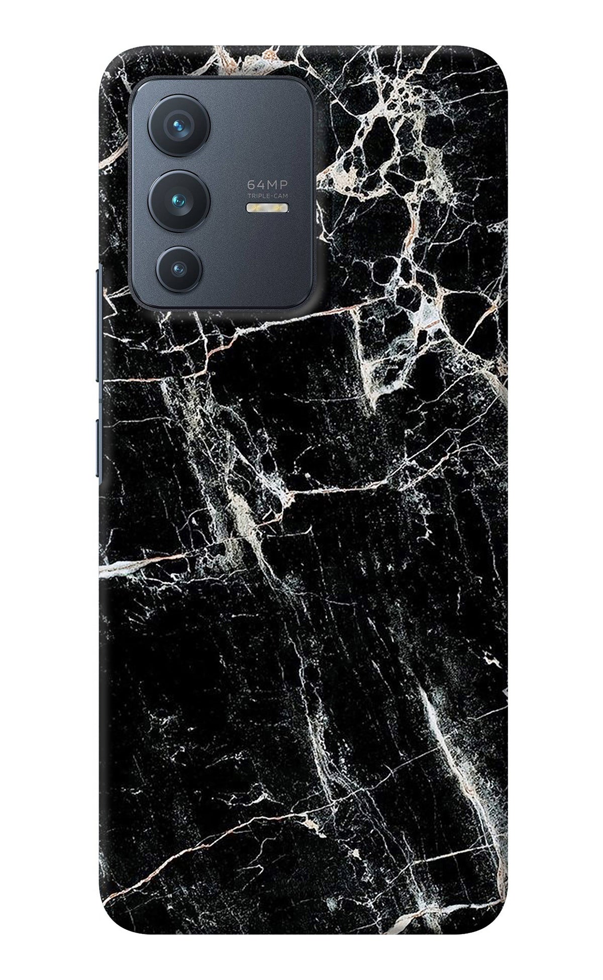 Black Marble Texture Vivo V23 5G Back Cover