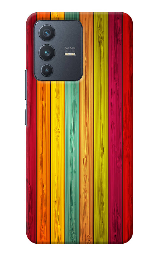 Multicolor Wooden Vivo V23 5G Back Cover