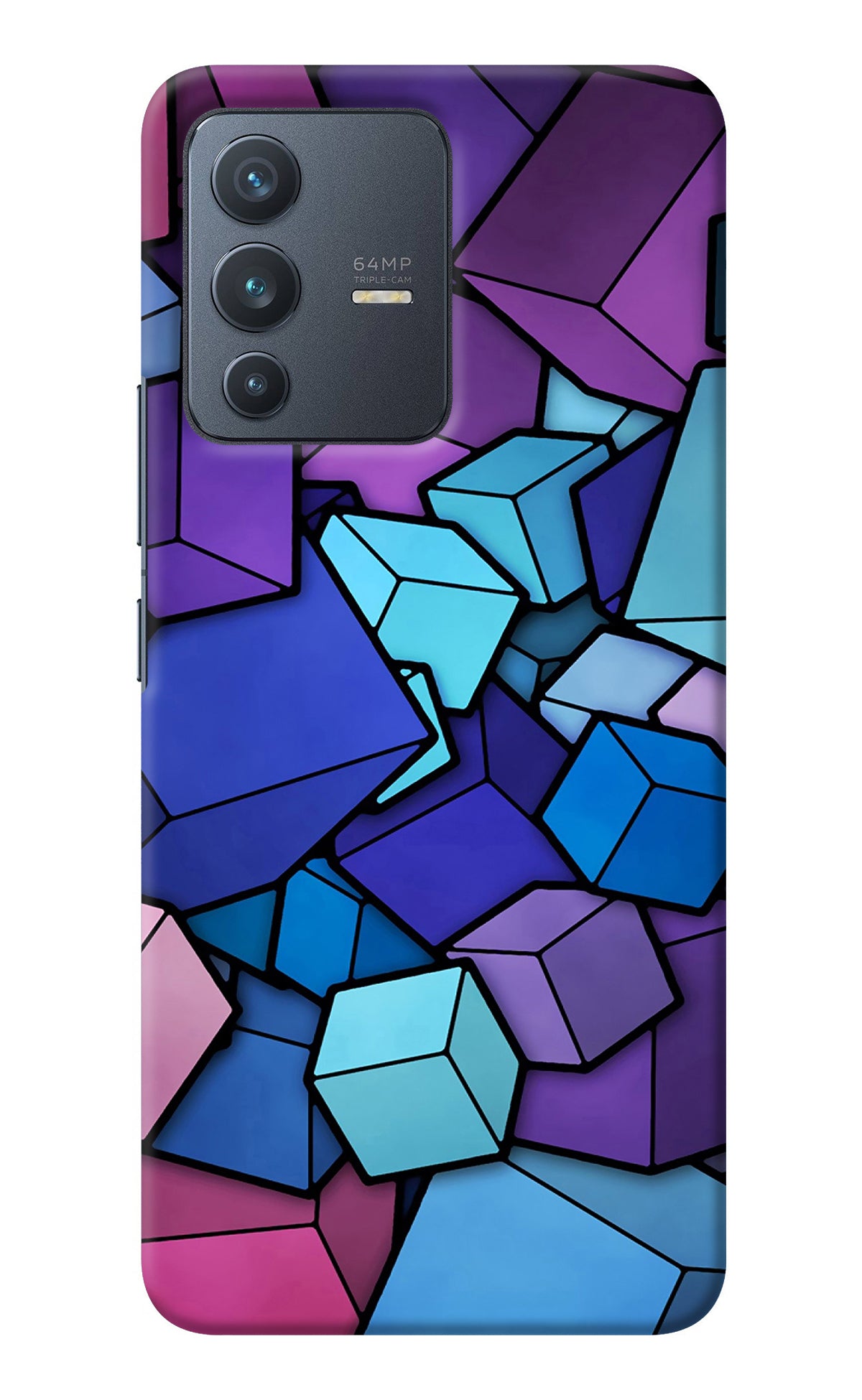 Cubic Abstract Vivo V23 5G Back Cover