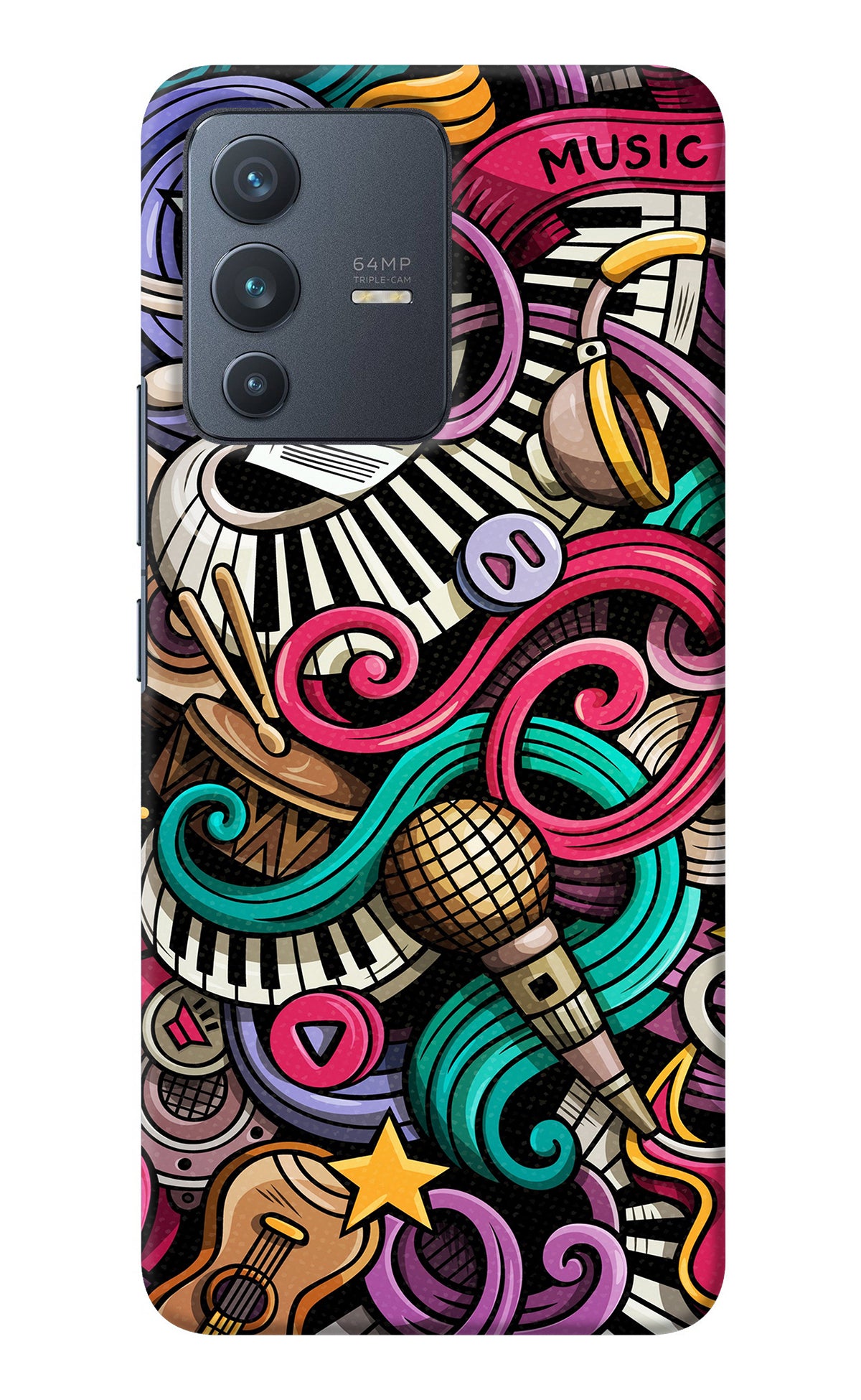 Music Abstract Vivo V23 5G Back Cover