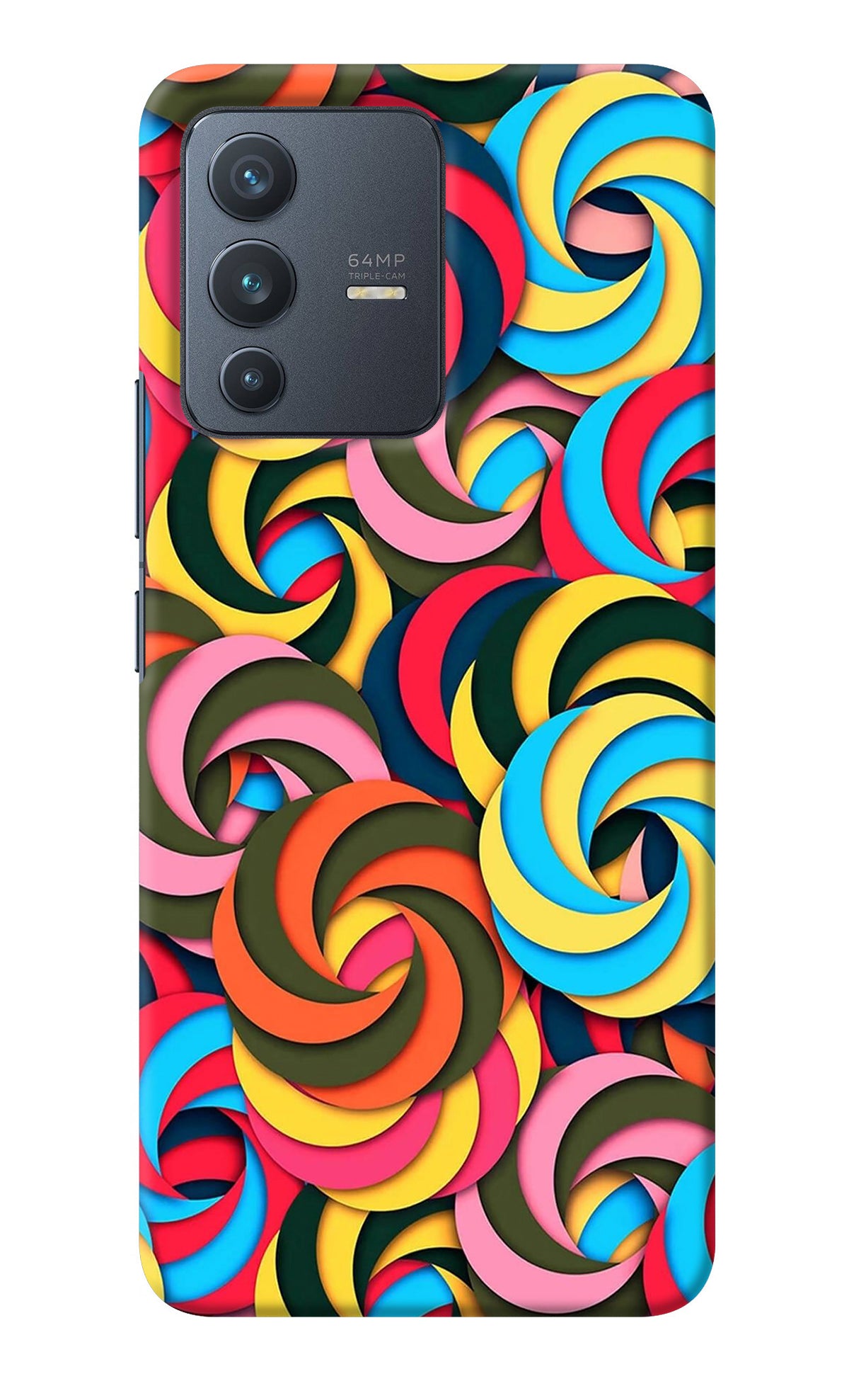 Spiral Pattern Vivo V23 5G Back Cover