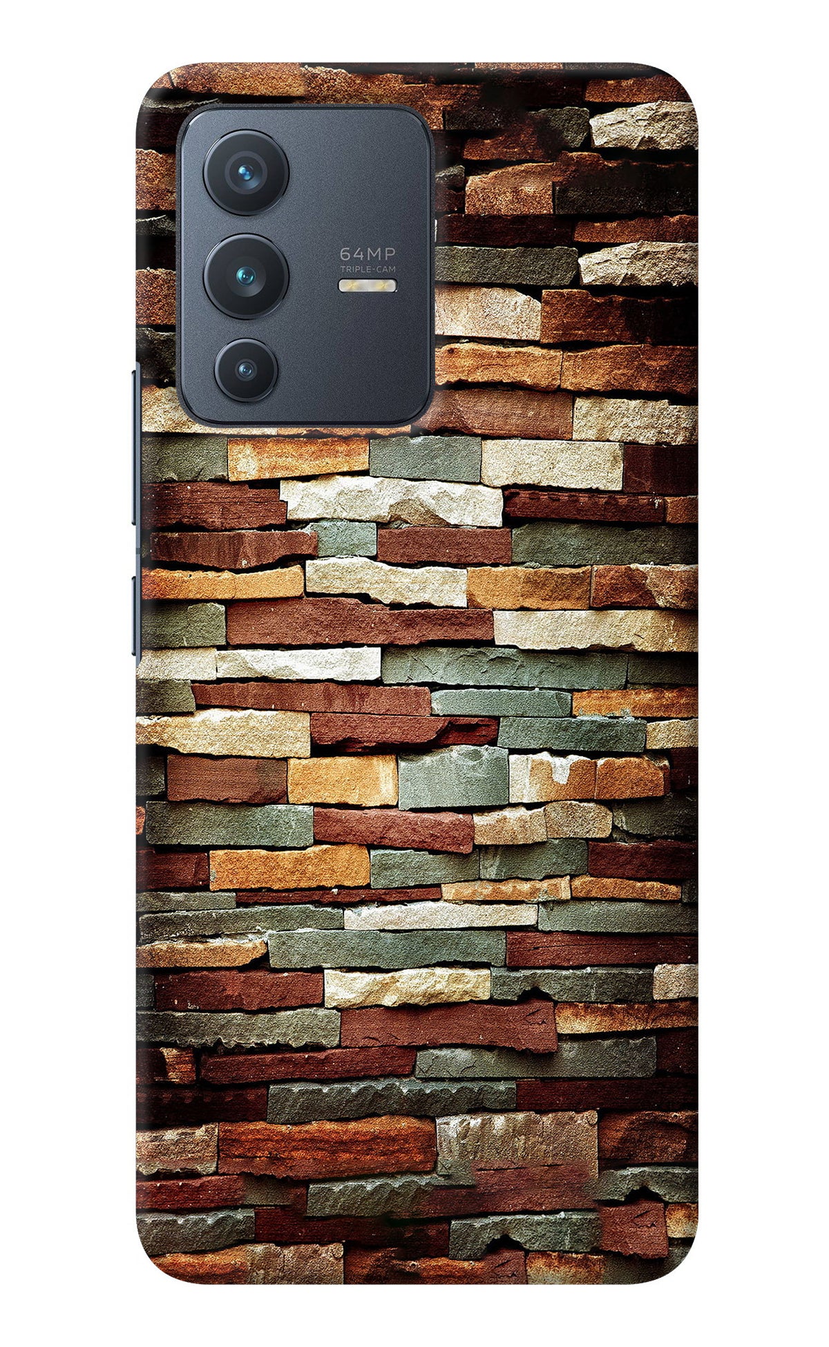 Bricks Pattern Vivo V23 5G Back Cover