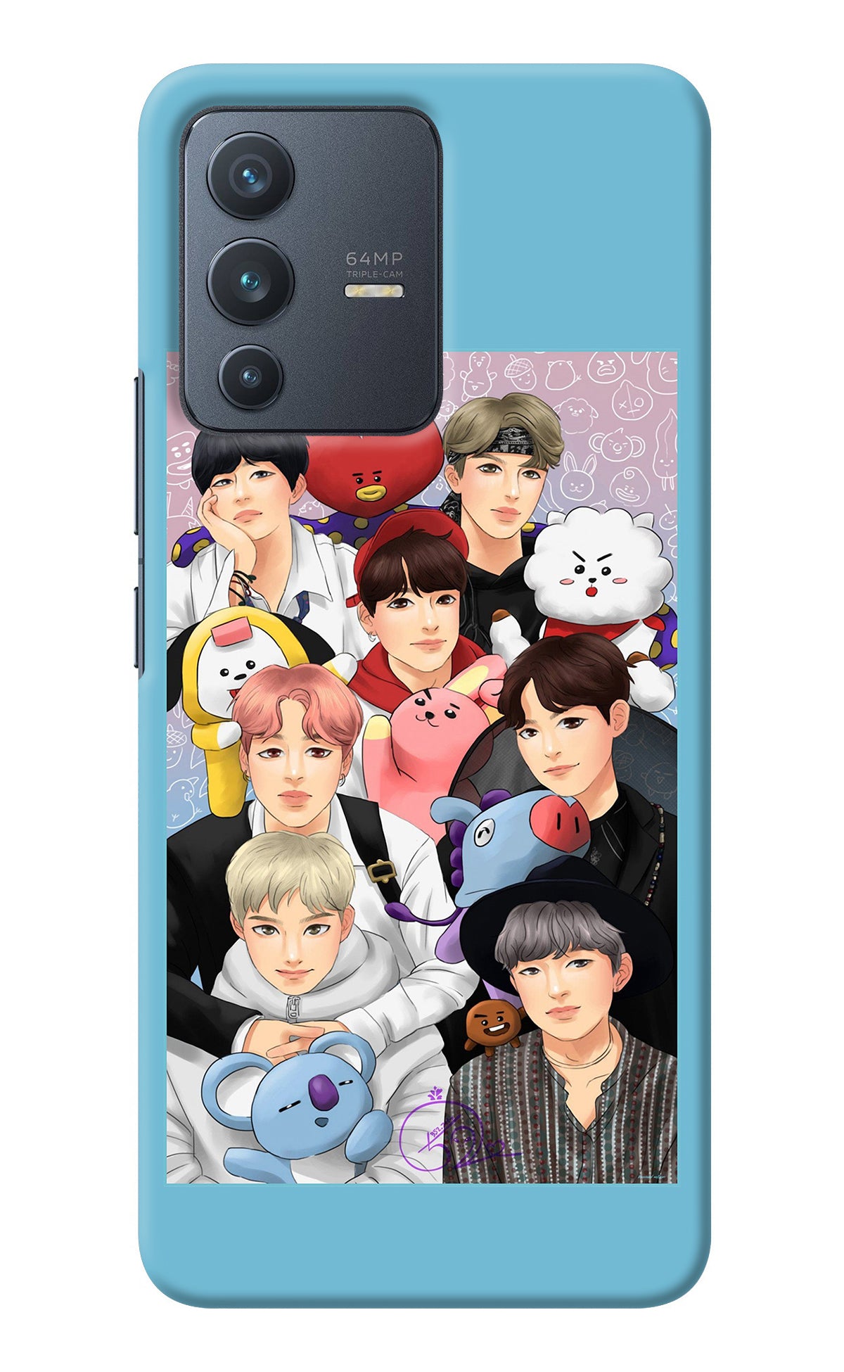 BTS with animals Vivo V23 5G Back Cover