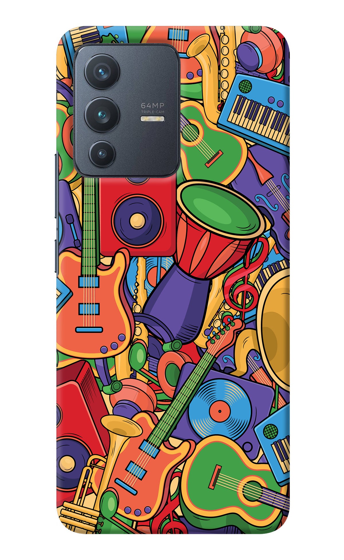 Music Instrument Doodle Vivo V23 5G Back Cover