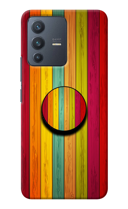 Multicolor Wooden Vivo V23 5G Pop Case