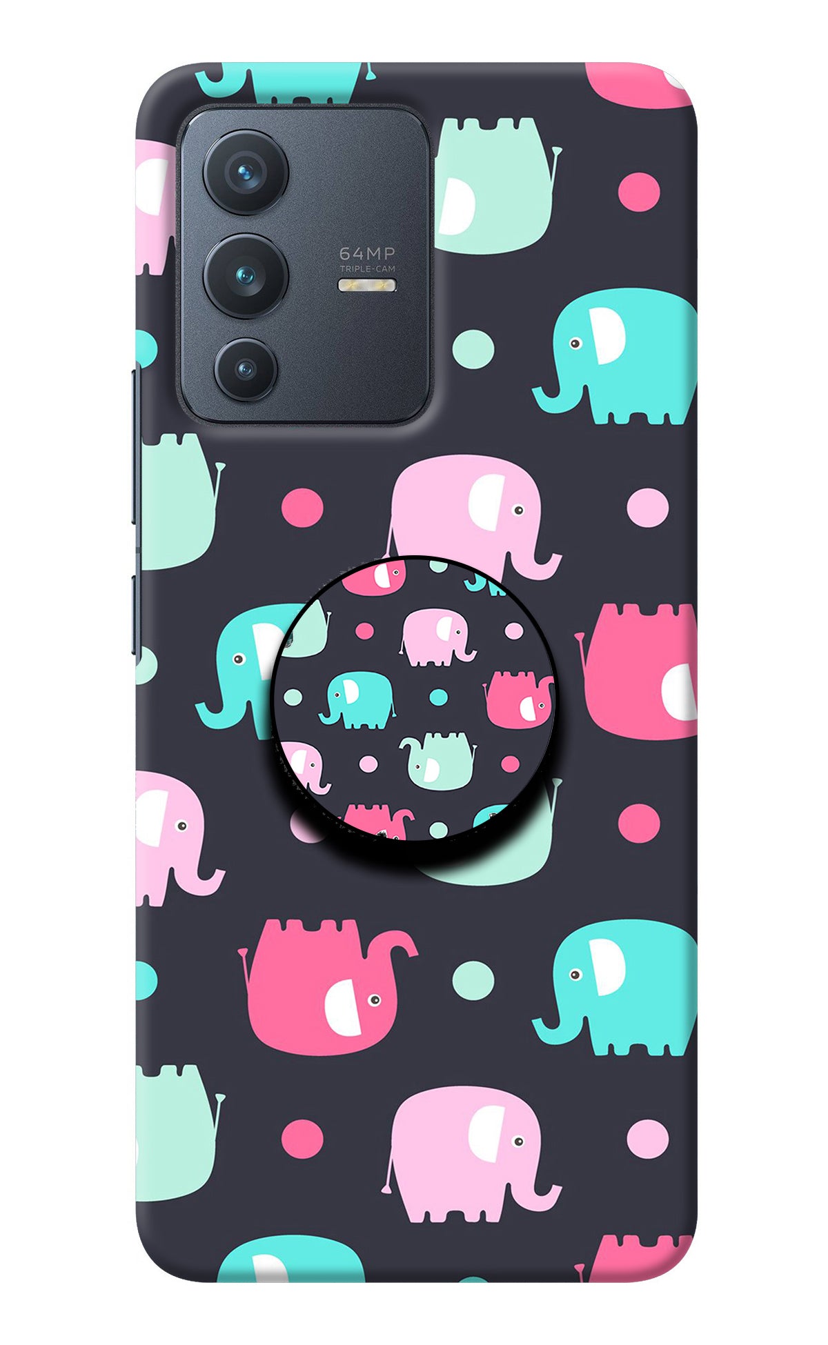 Baby Elephants Vivo V23 5G Pop Case