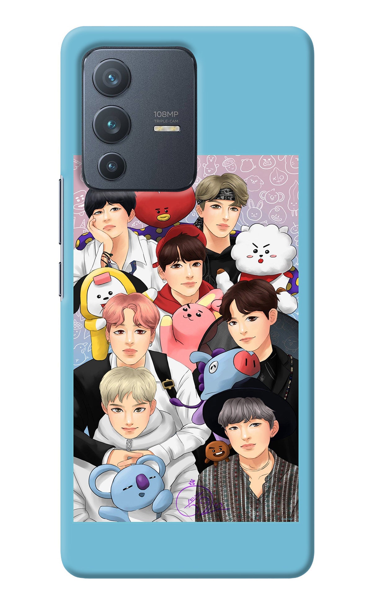 BTS with animals Vivo V23 Pro 5G Back Cover