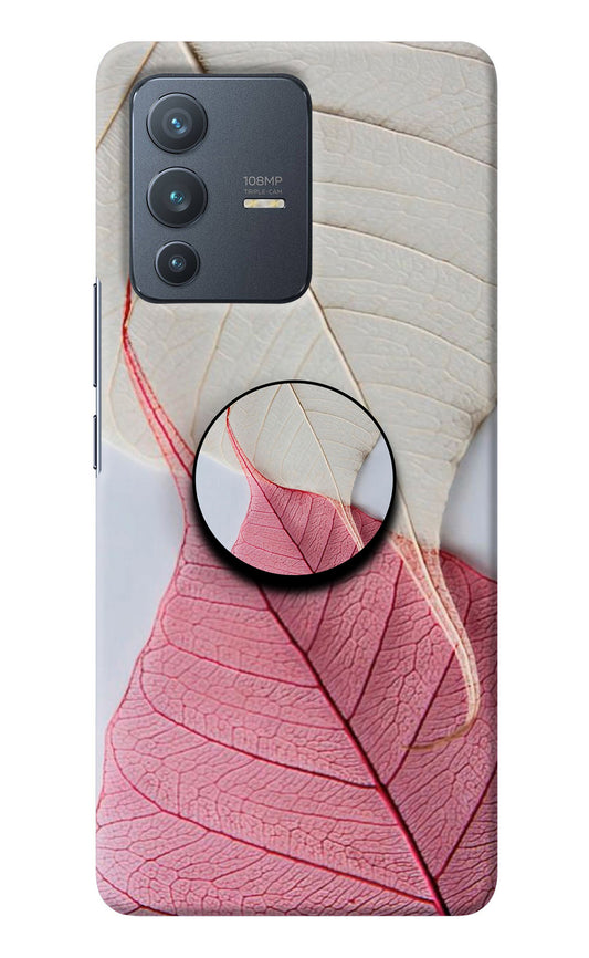 White Pink Leaf Vivo V23 Pro 5G Pop Case