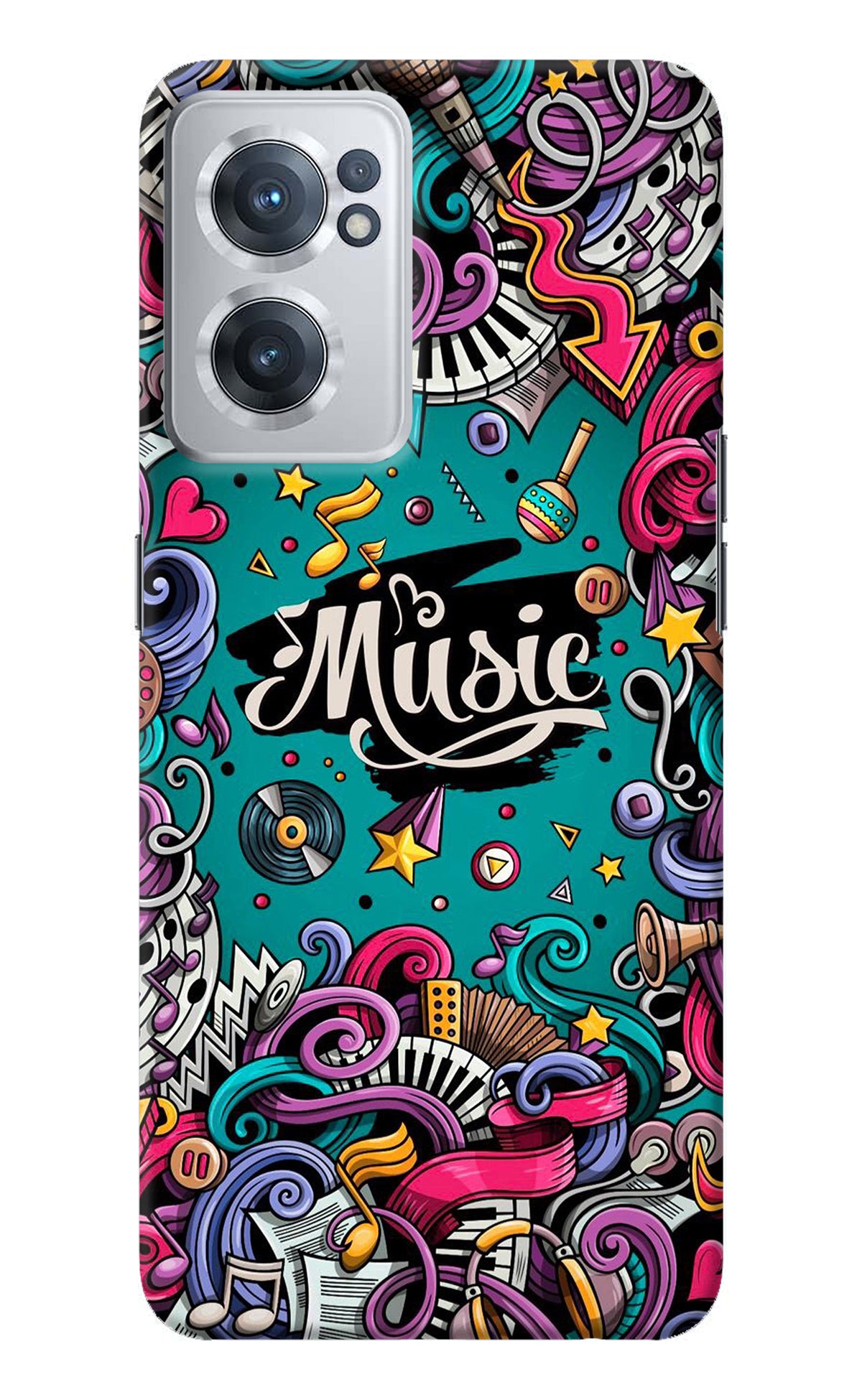 Music Graffiti OnePlus Nord CE 2 5G Back Cover