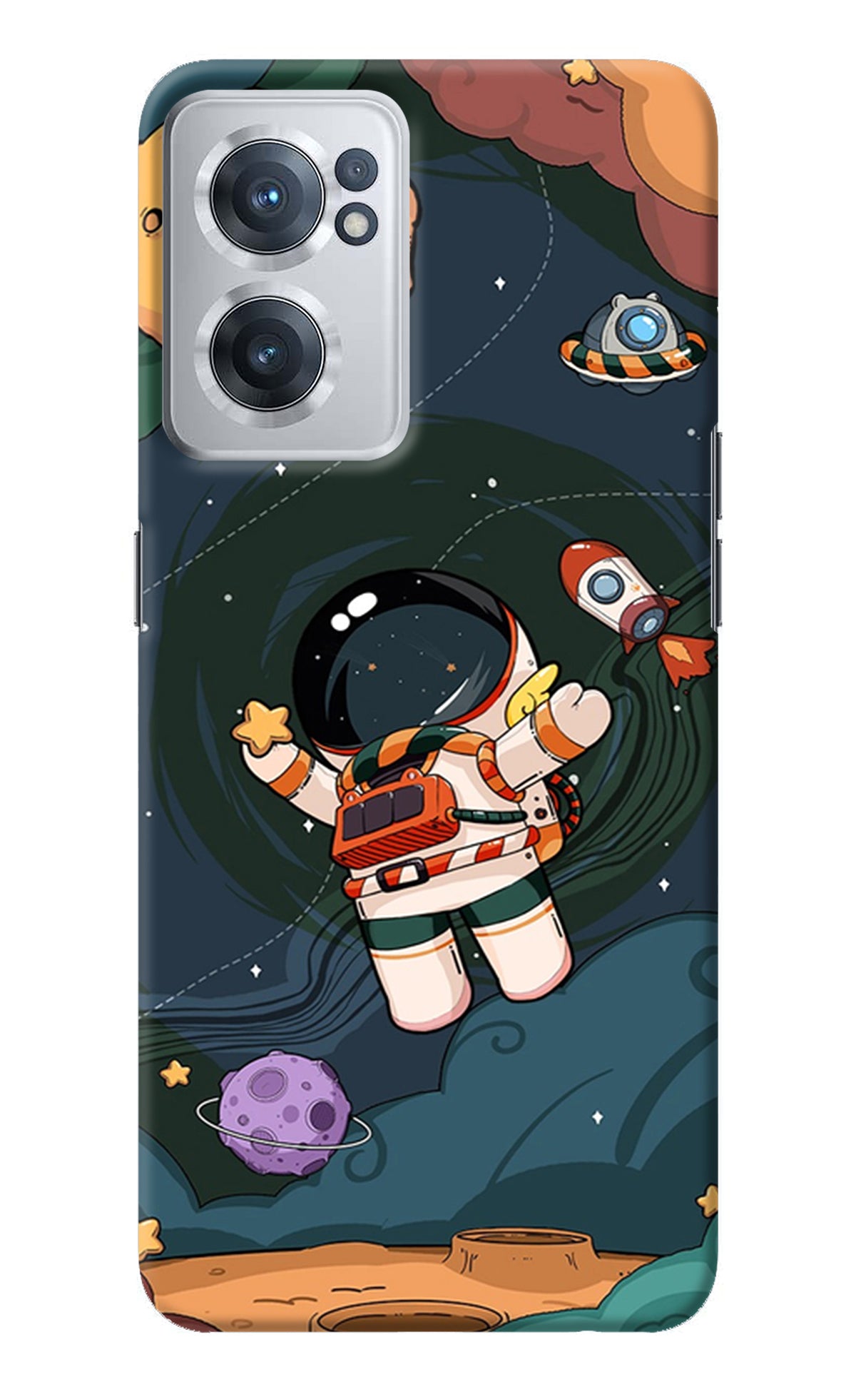 Cartoon Astronaut OnePlus Nord CE 2 5G Back Cover