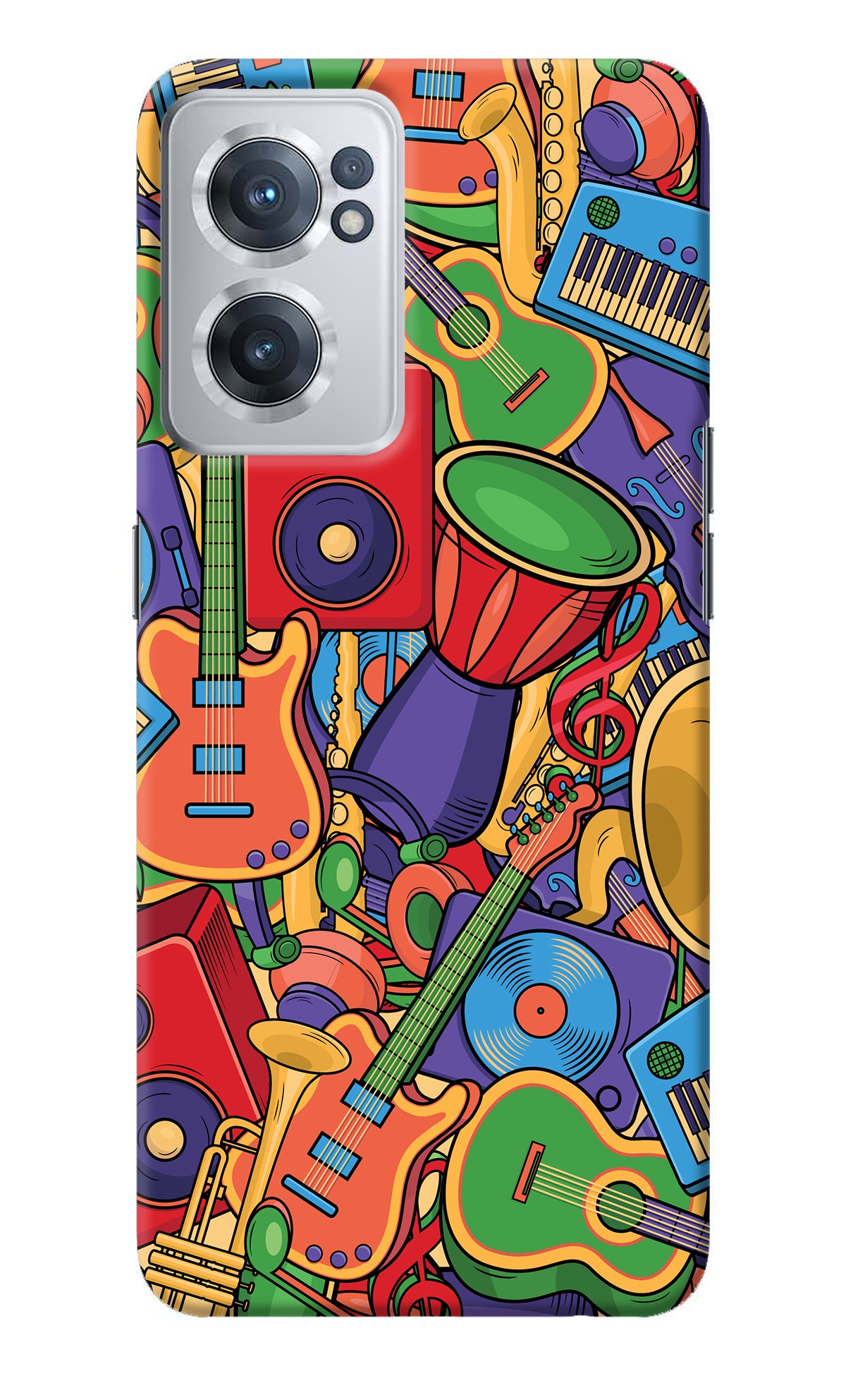 Music Instrument Doodle OnePlus Nord CE 2 5G Back Cover