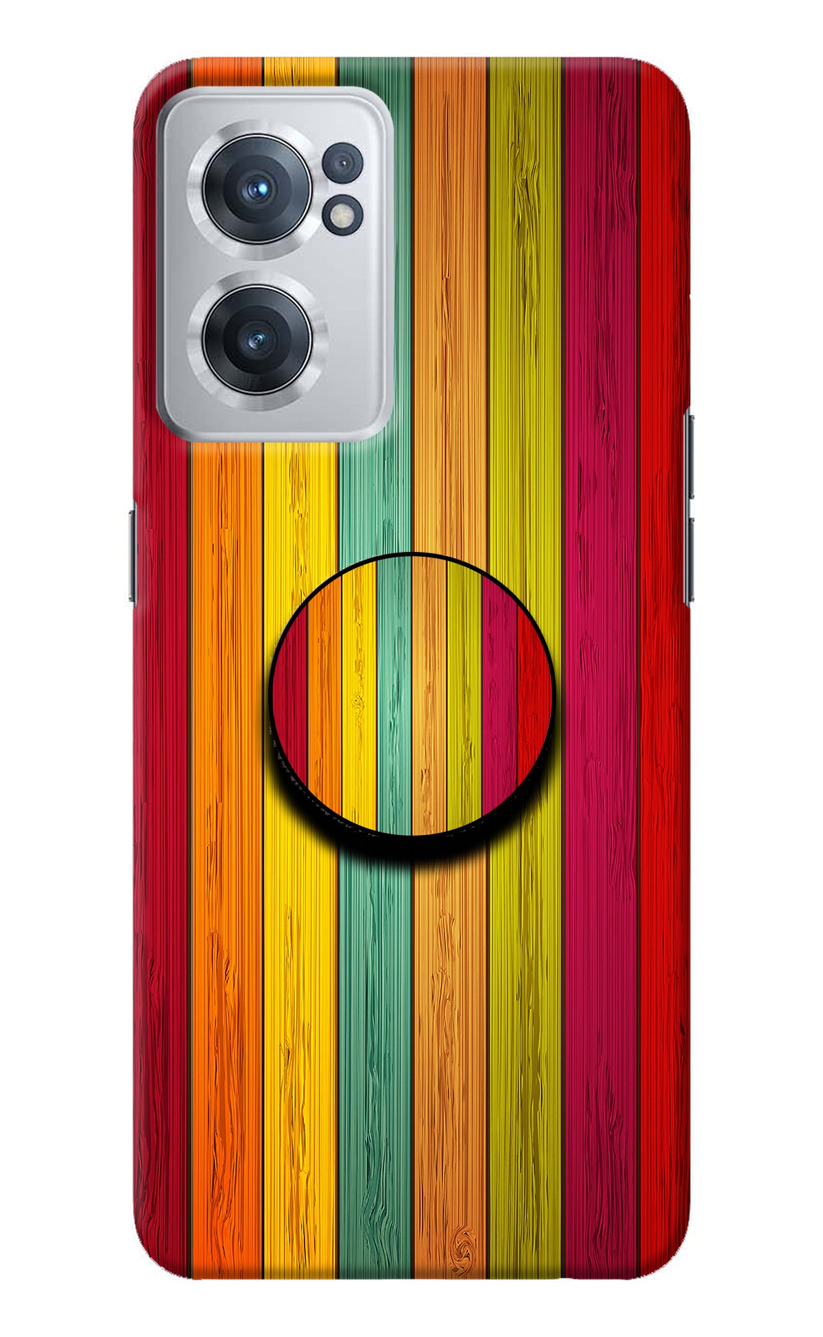 Multicolor Wooden OnePlus Nord CE 2 5G Pop Case