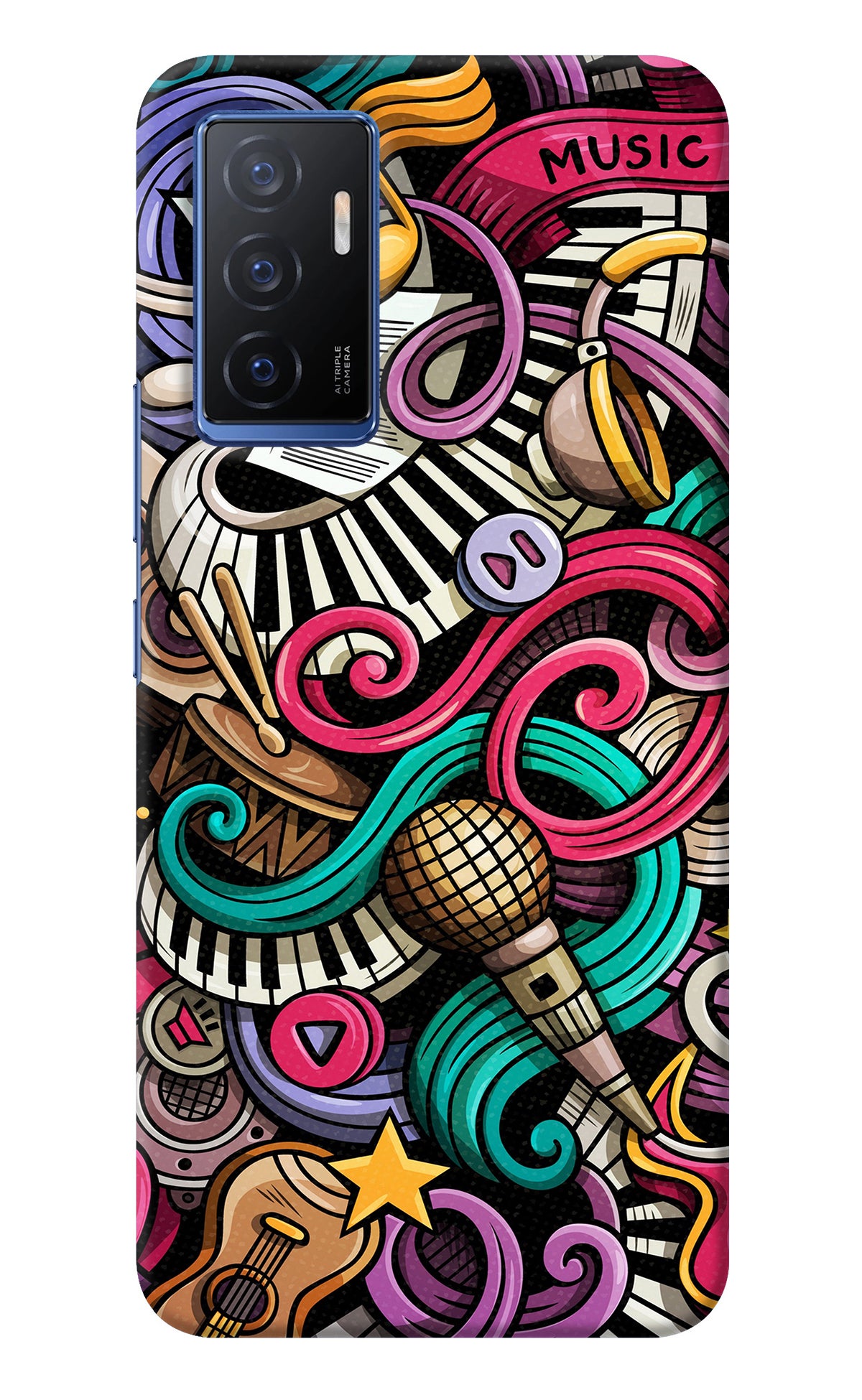 Music Abstract Vivo V23E 5G Back Cover