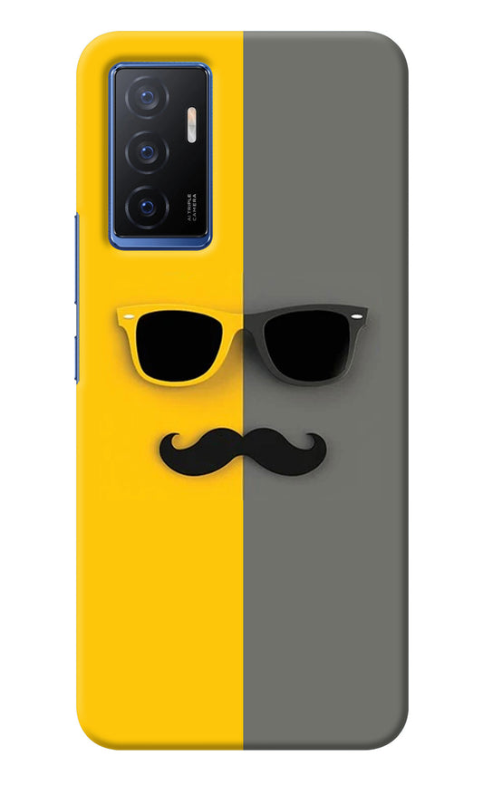 Sunglasses with Mustache Vivo V23E 5G Back Cover