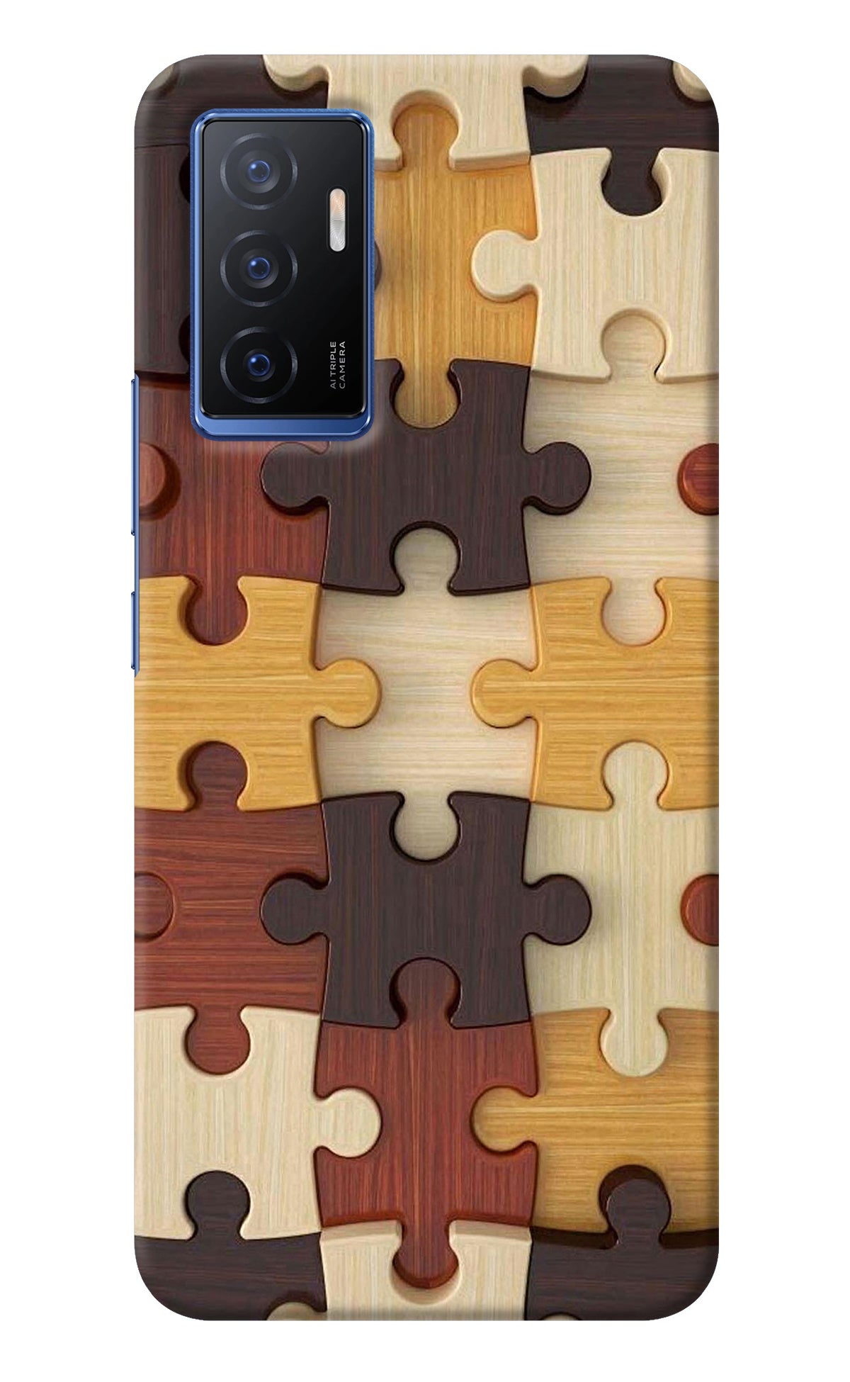 Wooden Puzzle Vivo V23E 5G Back Cover