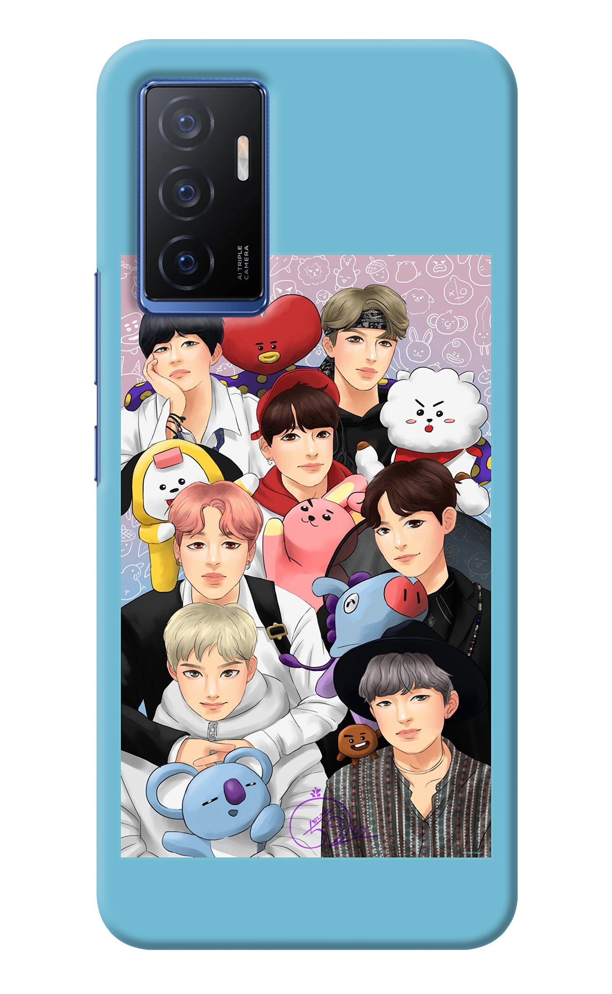 BTS with animals Vivo V23E 5G Back Cover