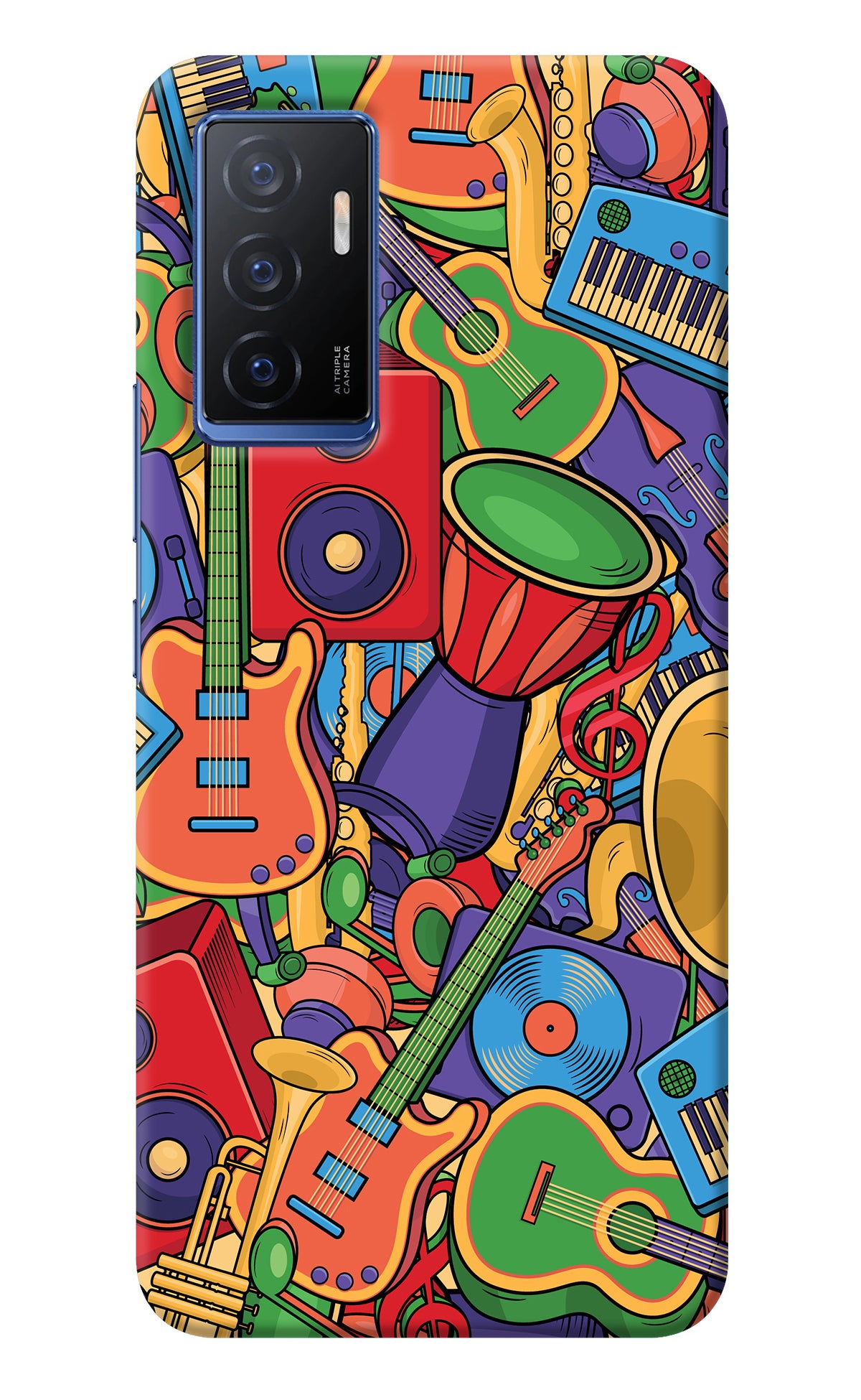 Music Instrument Doodle Vivo V23E 5G Back Cover