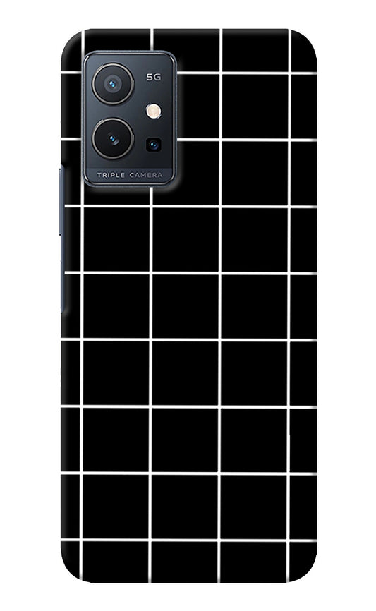 White Grid Vivo Y75 5G/Vivo T1 5G Back Cover