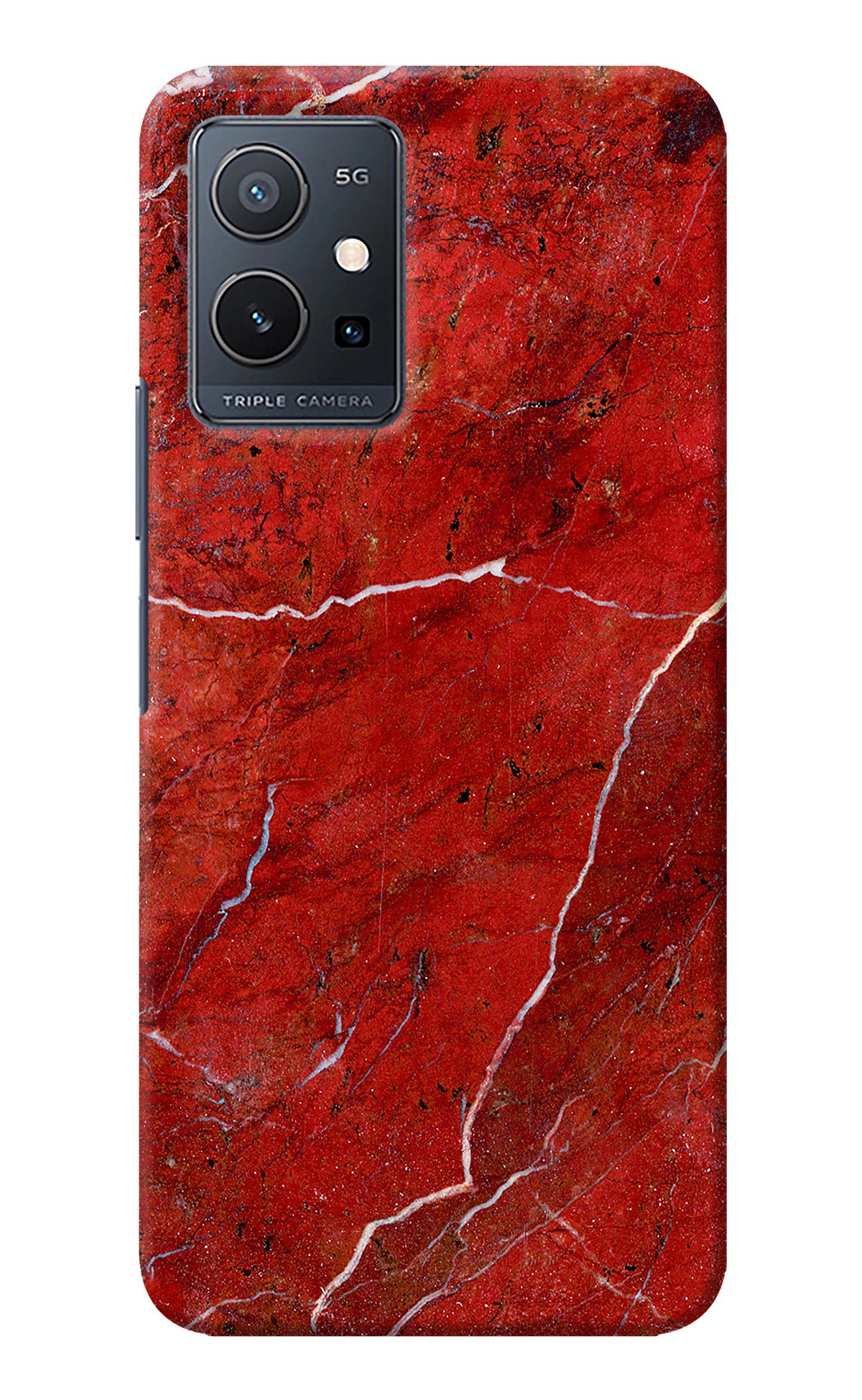 Red Marble Design Vivo Y75 5G/Vivo T1 5G Back Cover