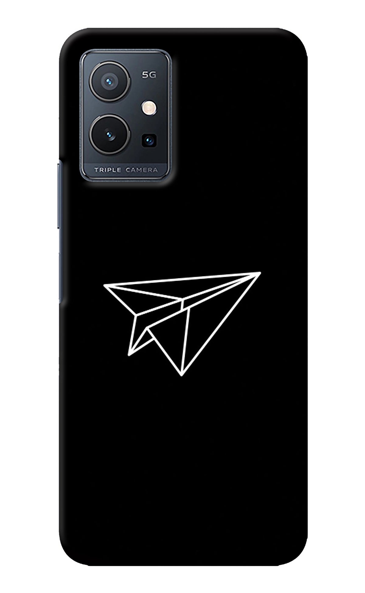 Paper Plane White Vivo Y75 5G/Vivo T1 5G Back Cover