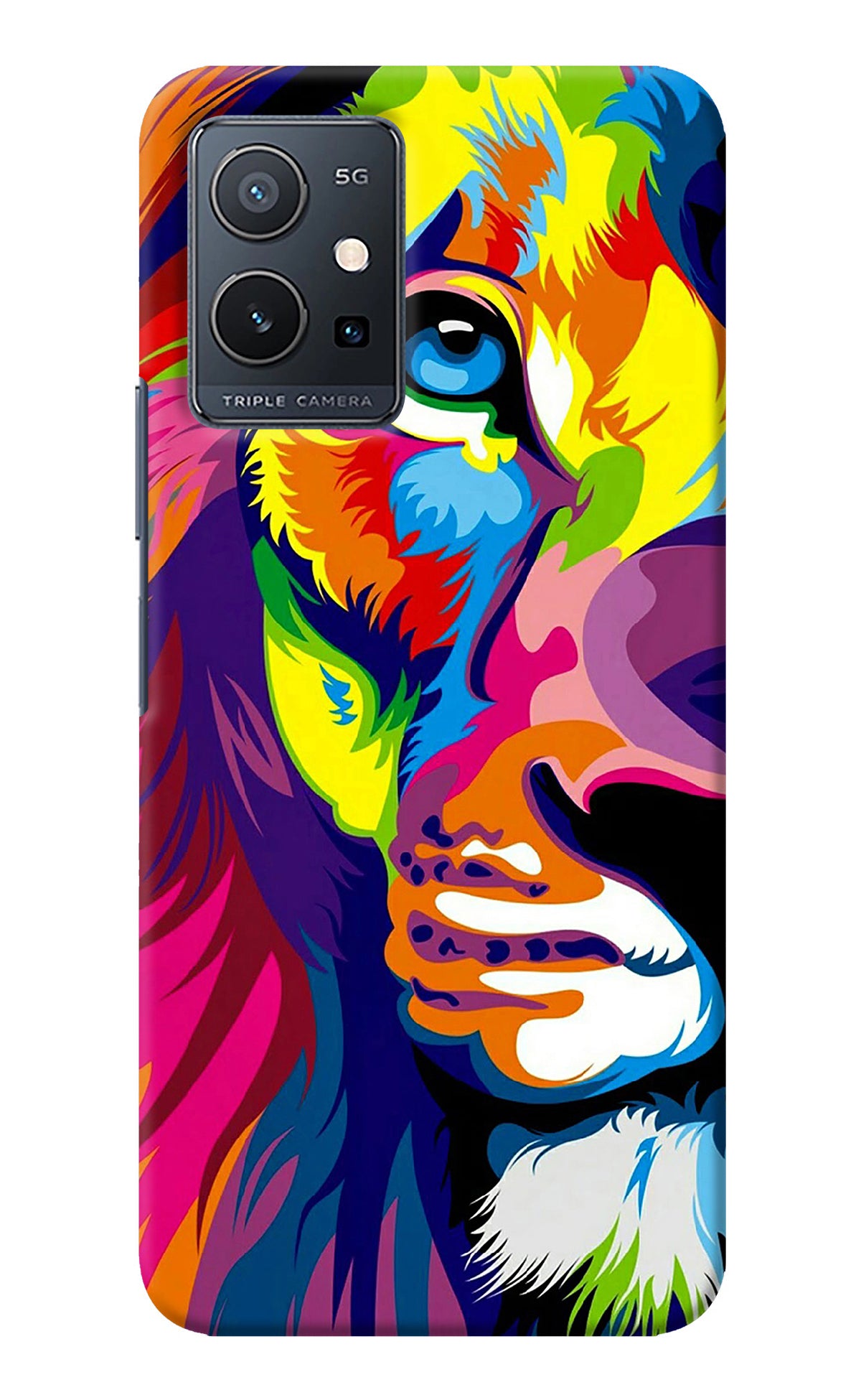 Lion Half Face Vivo Y75 5G/Vivo T1 5G Back Cover