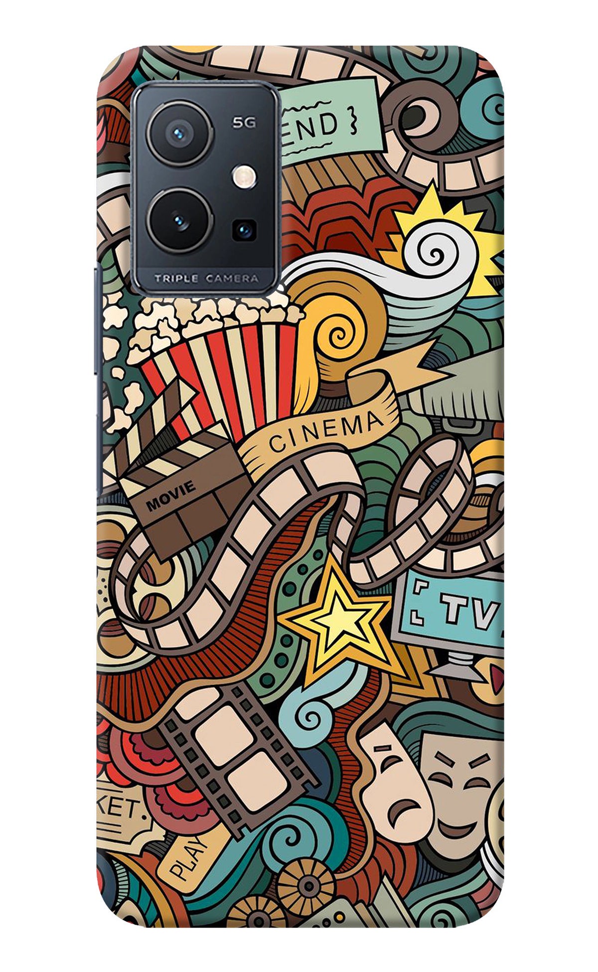 Cinema Abstract Vivo Y75 5G/Vivo T1 5G Back Cover