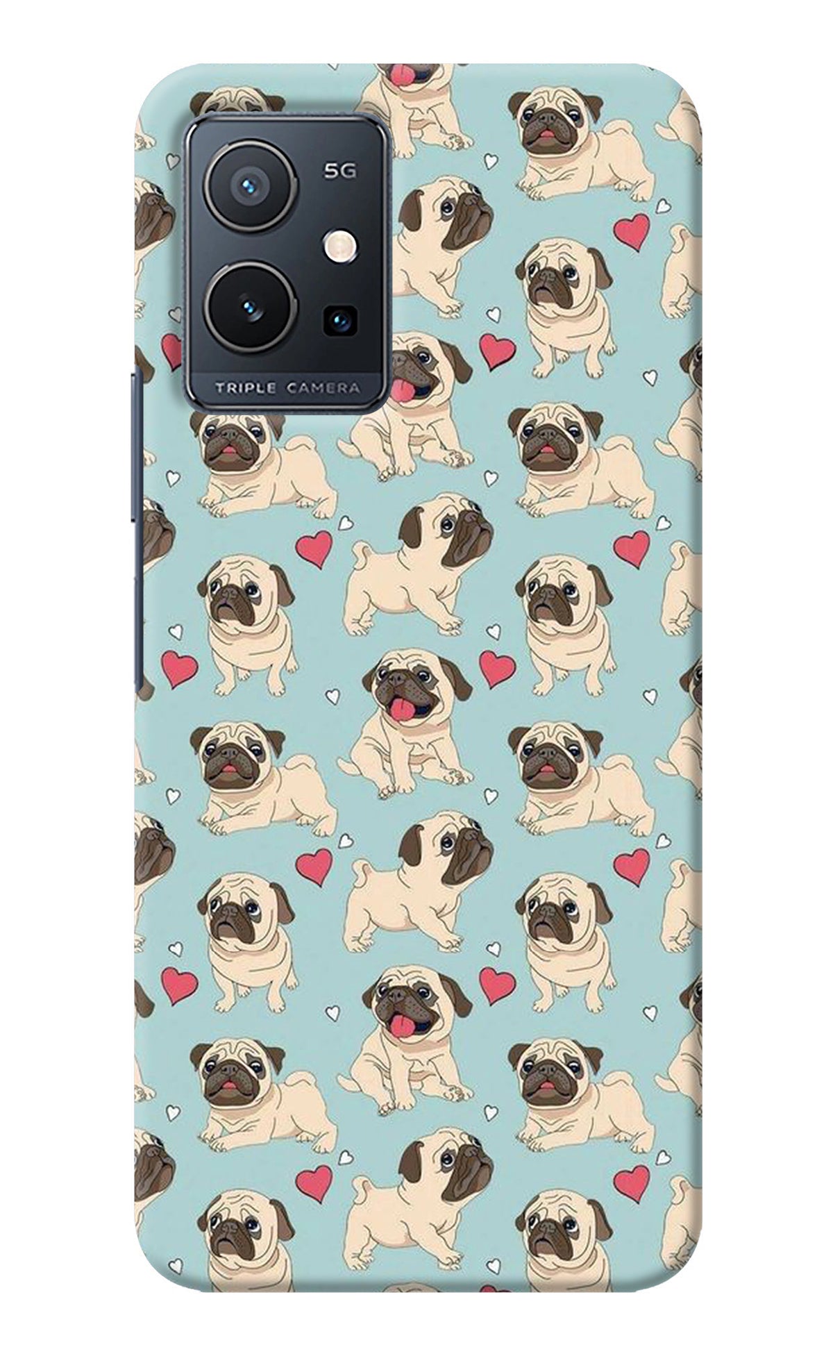 Pug Dog Vivo Y75 5G/Vivo T1 5G Back Cover