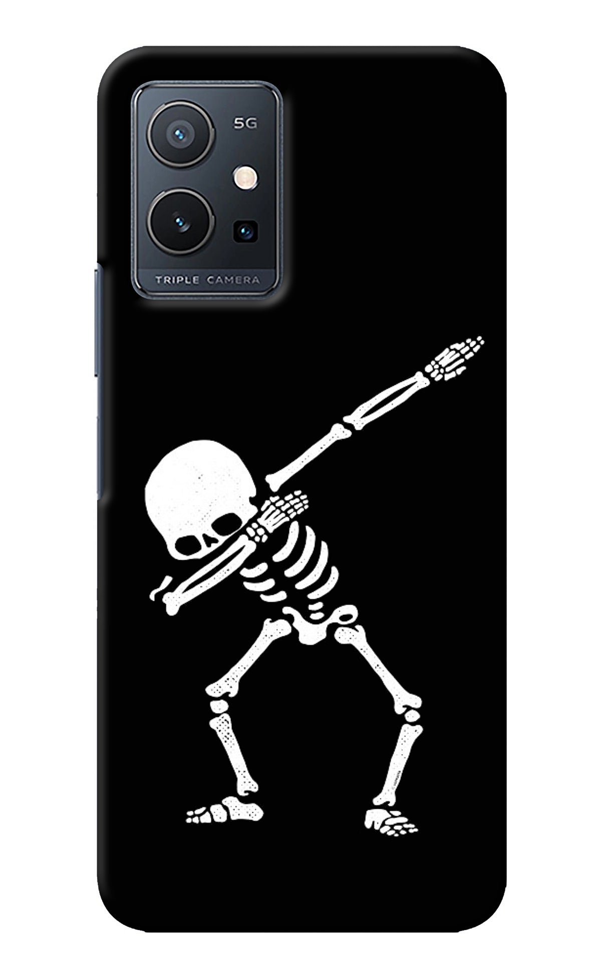 Dabbing Skeleton Art Vivo Y75 5G/Vivo T1 5G Back Cover